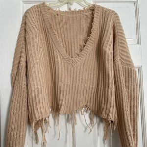 Reversible camel sweater
